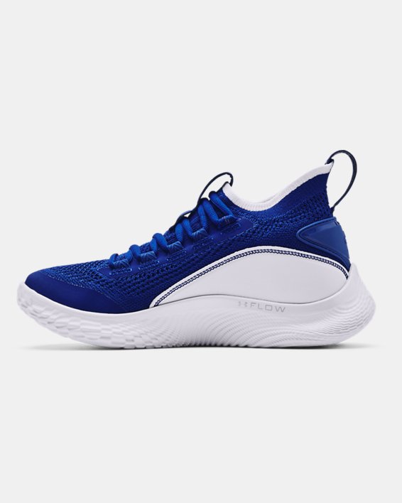 Grade School Curry Flow 8 Basketball Shoes, Blue, pdpMainDesktop image number 1